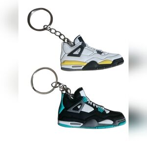 Sneaker Keychain Set in Black and White